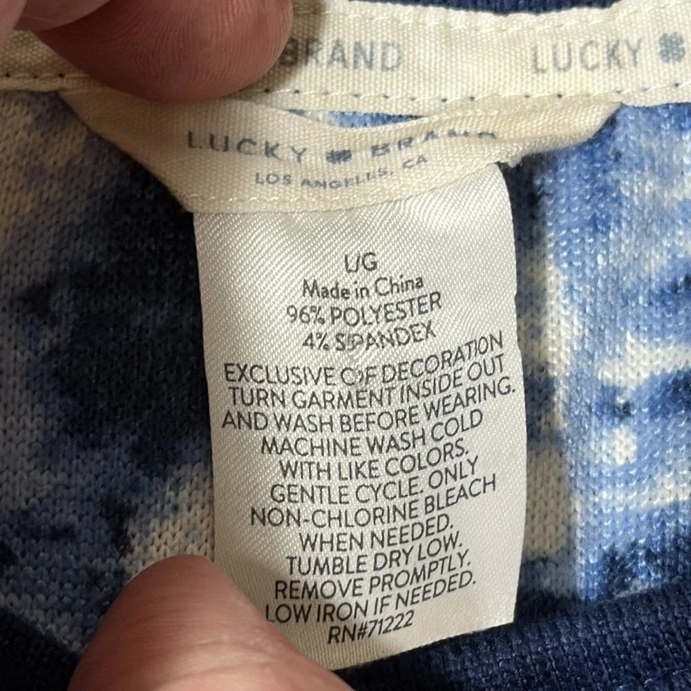 LUCKY BRAND Women’s Tie-Dye Short Sleeve Top - Picture 8 of 8